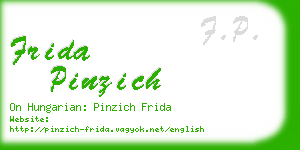 frida pinzich business card